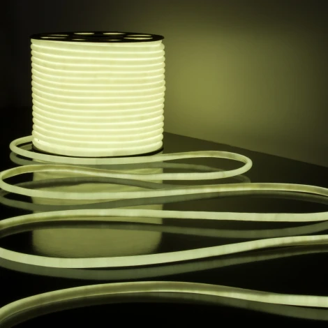 Светодиодная лента Elektrostandard Гибкий неон 220V 9,6W 144Led 2835 IP67 круглый холодный белый, 50 м