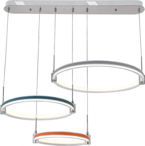 Подвесной светильник ярусный (14022/3P White) Indigo Attuale V000115L (регулировка яркости, LED, 220V, пульт управления, на тросе, кольцо)