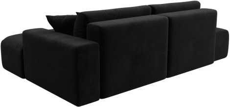 Диван угловой Лига-036 НПБ Модерн правый угол (Черный/Велюр) Лига Диванов арт.121414