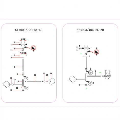 Потолочная люстра Seven Fires Borno SF4003/10C-BK-AB
