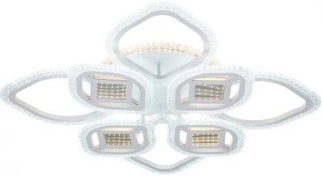 Потолочная люстра на штанге с таймером Mira 10265/8 LED*150W White (220V, пульт управления)