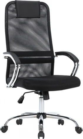 Компьютерное кресло CHAIRMAN CH612 chrome (Металл,Ткань,Сетка/Черный)