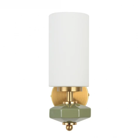 Бра Lumion Mila 8427/1W латунь/белый/зеленый, металл/керамика/стекло E27 60W 220V
