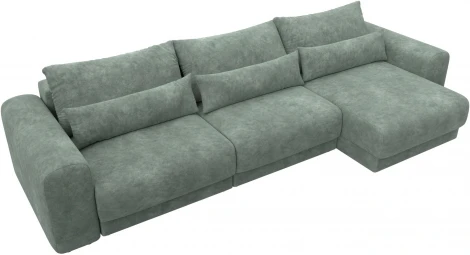 Диван угловой Лига-056 НПБ Лонг угол универсальный Лига Диванов (Велюр) арт.129174