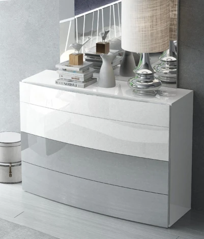 Комод горизонтальный FENICIA 910C белый/серый