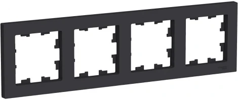 Рамка на 4 поста (карбон) Systeme Electric AtlasDesign ATN001004