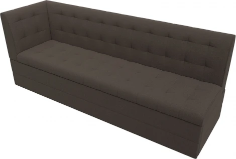 Диван кухонный Бриз с углом слева (Коричневый/Рогожка) Лига Диванов арт.122435L