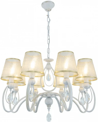 Подвесная люстра Arte Milano AM347203 347203/8 WT+G (220V, подвески, на цепи)