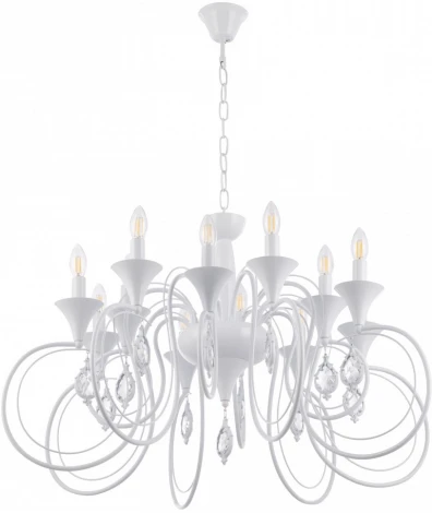 Подвесная люстра Arte Milano AM349920 349920/8-4 WT (220V, подвески, на цепи, подсвечник, свеча)