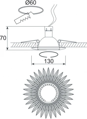 Встраиваемый точечный светильник Donolux N1552 N1552-Old Silver (220V, круглые)
