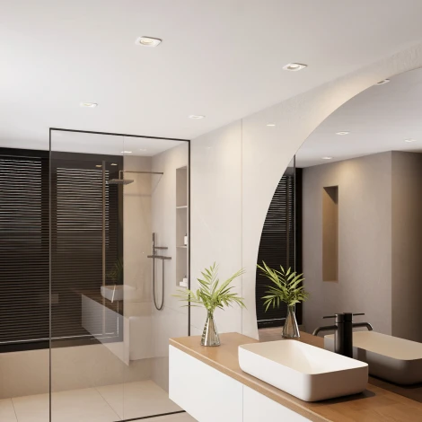 Светильник встраиваемый светодиодный IP44 Elektrostandard Tetro 15276/LED 10W 3000K белый IP44