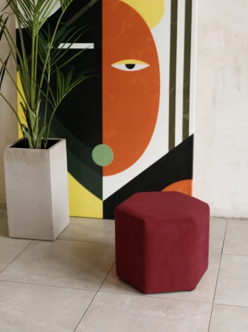 Пуф Dreambag Сота Велюр Бордовый 13800