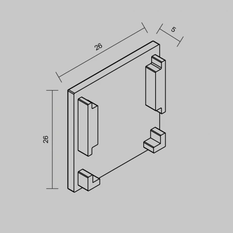 Торцевая заглушка Maytoni Technical Accessories for tracks Exility TRAMN034EC-41W
