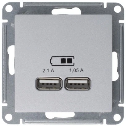 Розетка встраиваемая USBх2 (жемчужный) Systeme Electric AtlasDesign ATN000433