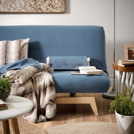 Журнальный стол La Forma (ex Julia Grup) Drom (Белый/ Тик,Альбиция,Дерево)