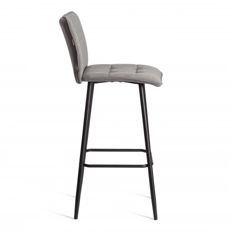 Барный стул Bari/Бари Tetchair (Металл,Велюр/Серый) арт.24905