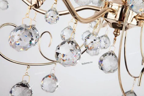 Подвесная люстра Eurosvet Эстель 10058/5 золото/прозрачный хрусталь Strotskis