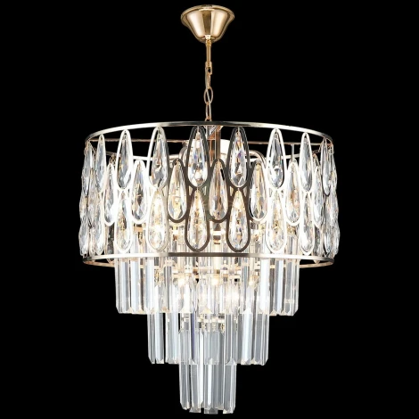 Подвесная люстра каскадная Reluce 02189-0.4-05 FGD (220V, хрусталь, на цепи)