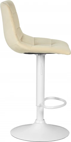 Стул барный Dobrin TAILOR WHITE (бежевый велюр (MJ9-10))