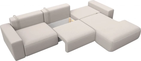 Диван угловой Лига-036 НПБ Классик Лонг правый угол Лига Диванов (Замша) арт.127802