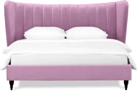 Кровать Queen II Agata L ОГОГО (арт.574719), (Ткань/Сиреневый)