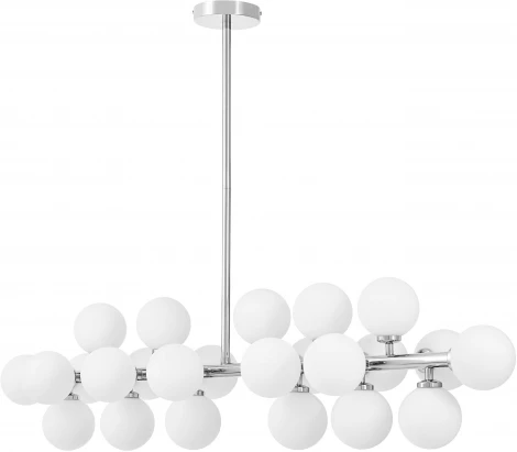 Потолочная люстра на штанге Lumina Deco Marsiada LDP 6033-24 CHR (220V, шарики, молекулы)