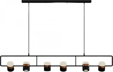 Подвесной светильник Wi-Fi Lightera Rudolf LE114L-6B SMART (LED, 220V, управление смартфоном, голосовое управление, умный дом - Алиса, Tuya Smart, Маруся, Smart Life, Экосистема Сбер, на проводе)