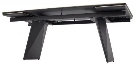 Стол ШЕРЛ 200 цвет ОНИКС (CRYSTAL ONIX BIANCO), керамика / Черный каркас M-City 64717