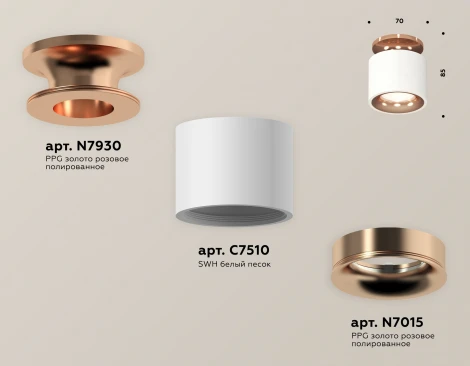 Накладной точечный светильник Ambrella Techno Spot XS7510141 (220V, круглые)