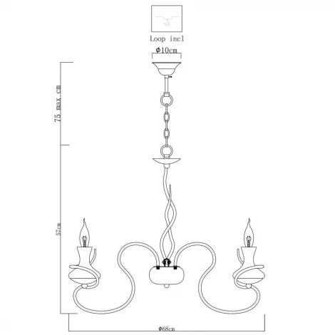 Подвесная люстра Arte Lamp Vaso A6819LM-8RD