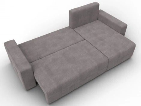 Диван угловой Лига-122 угол универсальный (ДСП,Брус,Велюр/Бежевый) Лига Диванов 137608