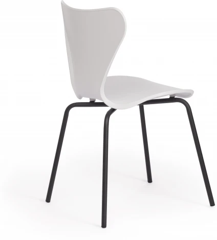 Стул Jacobsen (mod DC 102) / 1 шт. в упаковке Tetchair (Пластик,Металл/Белый,Черный ) арт.17230