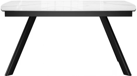Стол DikLine KL160 керамика белый мрамор С39 глянец/опоры черные) (2 уп) арт.00-00072995