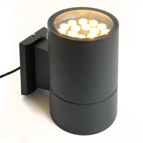 Архитектурная подсветка Feron Корфу 48356 DH0711, 18W, 1600Lm, 2700K, черный Бостон (LED, 220V, круглые, IP54)