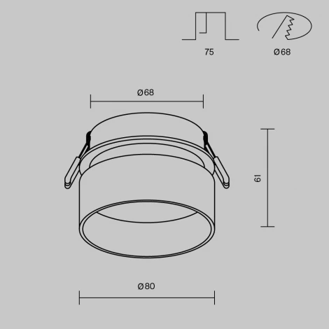 Встраиваемый светильник Maytoni Amary DL062-GU10-W (220V, круглые)