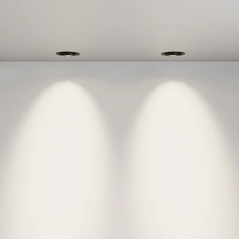 Встраиваемый светильник Maytoni Lens DL105-12W4K-B (LED, 220V, круглые, IP44)