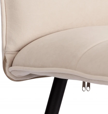 Стул обеденный Sweet Tetchair (Флок/Молочный,Черный) арт.24815