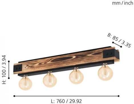 Потолочная люстра Eglo Layham 43466 (220V)