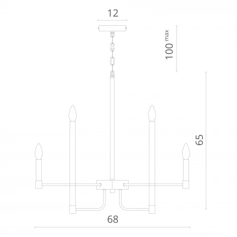 Подвесная люстра Divinare Lokki 2543/04 LM-12