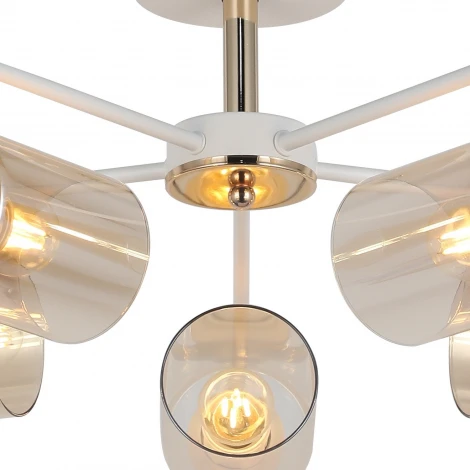 Потолочная люстра на штанге ILLUMICO IL8248-5COU-79 WH GD