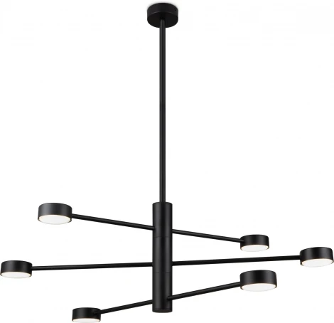 Потолочная люстра ярусная на штанге Freya Tactic FR5363CL-06B (220V, круглые)