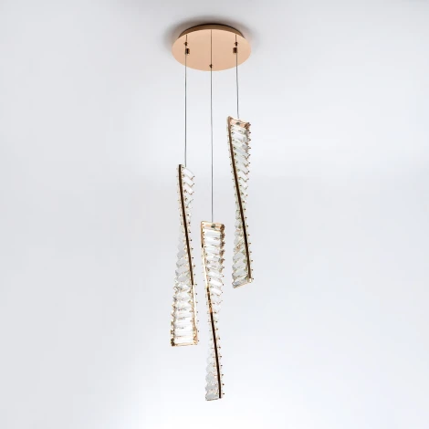 Подвесной светильник светодиодный хрустальный Modelux MODESTYLE MS.88910.3R GD