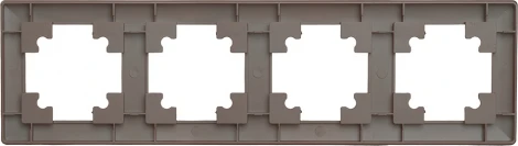 Рамка на 4 поста (коричневый) Stekker Катрин 39820