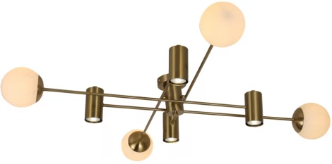 Потолочная люстра на штанге Omnilux Kerbors OML-68407-08 (220V, шарики)