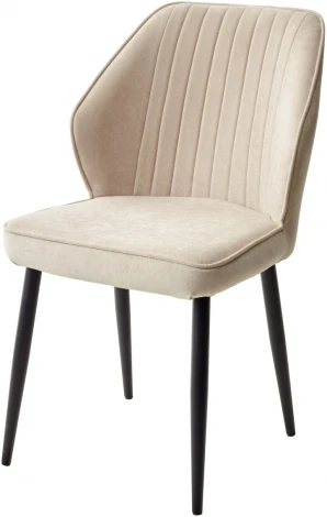 Стул VENA, цвет B3 Бежевый, велюр / черный каркас