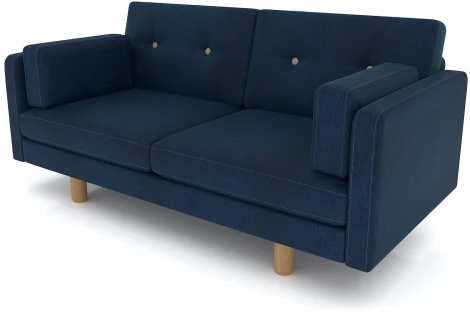 Диван Arsko Ингвар М синий велюр