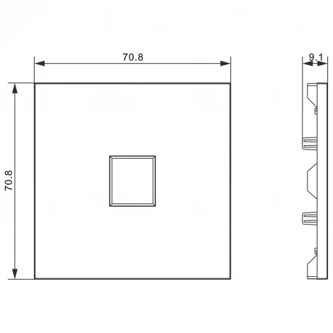 Накладка 1-я для розеток RJ45,TV,SAT, шампань Donel S08 DS85951