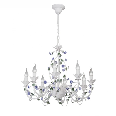 Подвесная люстра Vitaluce V1794-0/8 (220V, на цепи, цветы, розы)