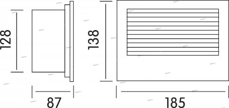 Светильник встраиваемый в стену уличный светодиодный Horoz Opal, 1 лампа, серый с синим
