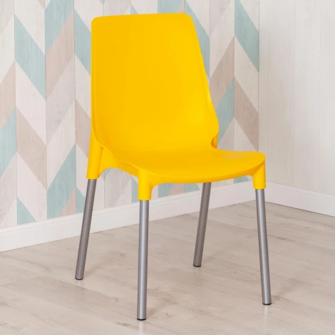 Стул GENIUS (mod 75) / 2 шт. в упаковке Tetchair (Металл,Пластик/Желтый) арт.24501